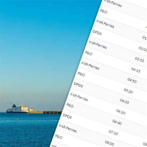 p&o timetable calais dover.